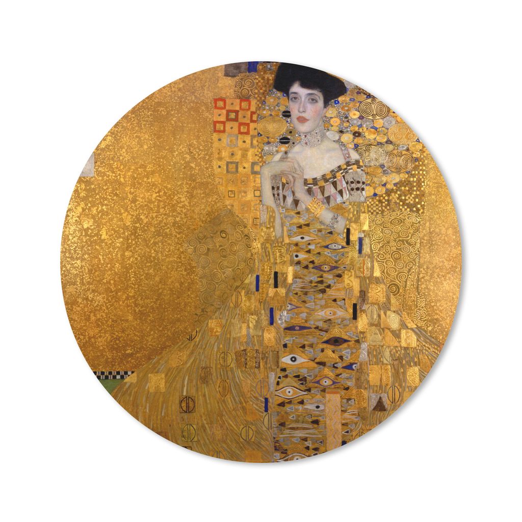 MuchoWow Mauspad Mousepad Porträt von Adèle Bloch-Bauer I - Gemälde von Gustav Klimt 20x20 cm - Mousepads - Maus Mat - Pad - Mausunterlage - S...