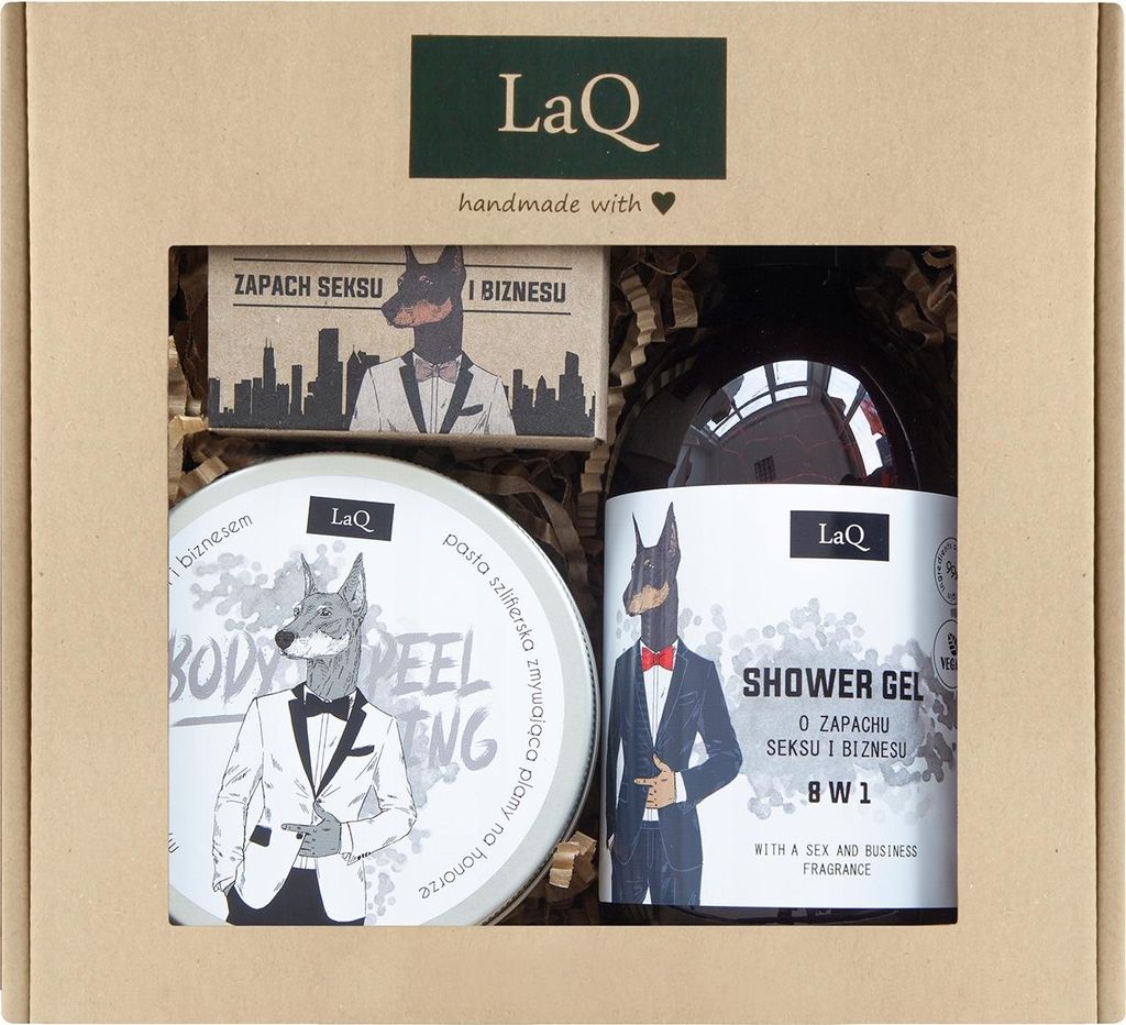 LaQ Doberman Kúpeľňový set: Sprchový gél 500ml, Kockové Obrázok produktu 