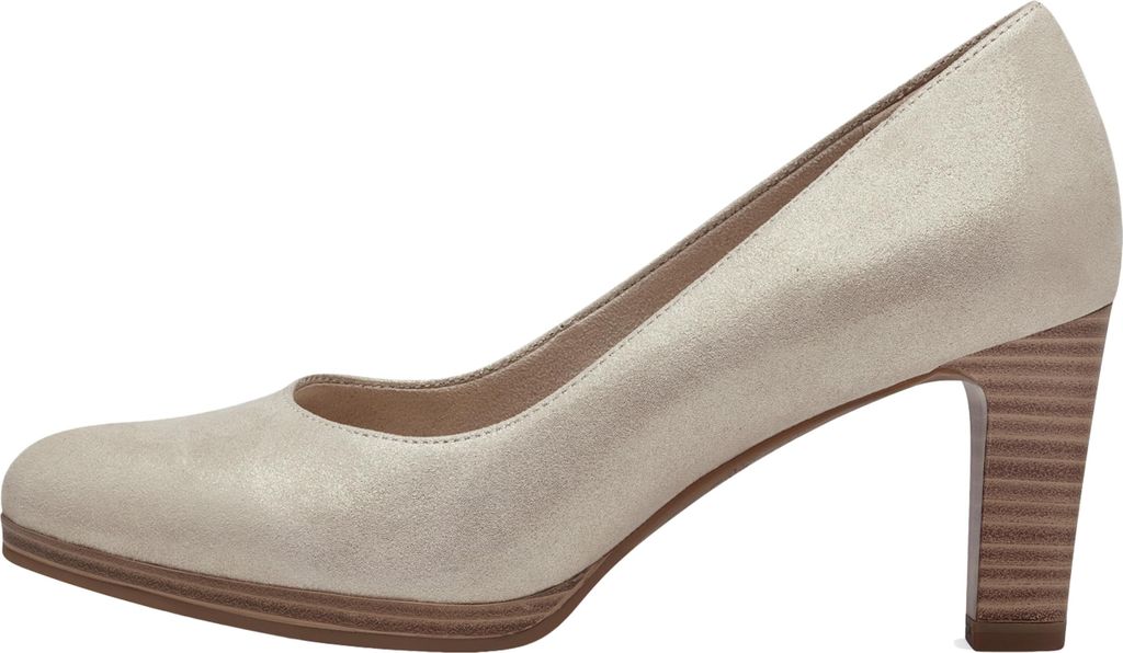 Tamaris Damen Pumps aus Leder weiche Sohle und Absatz in Produktbild 
