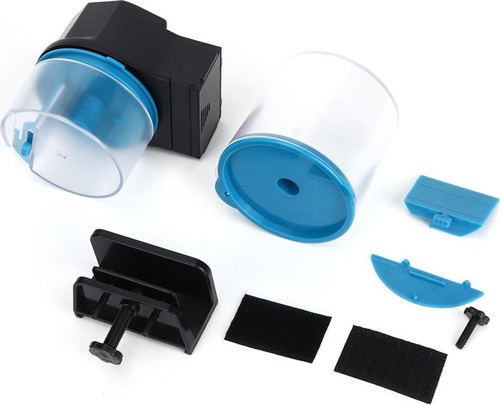 ABS Aquarium Smart Timing Hohe Kapazität Automatische Futterautomat Timer Aquarium Fütterung MaschineBlau