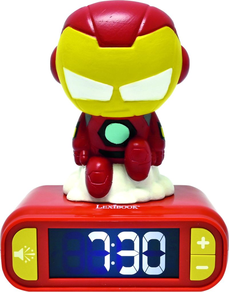 Wecker mit Nachtlicht Iron Man in 3D