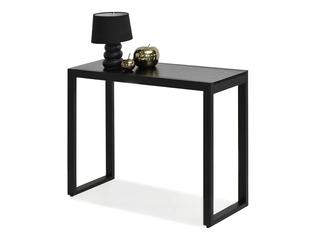 Console KRUM Noire - Table d'Appoint Design Industriel pour Entrée