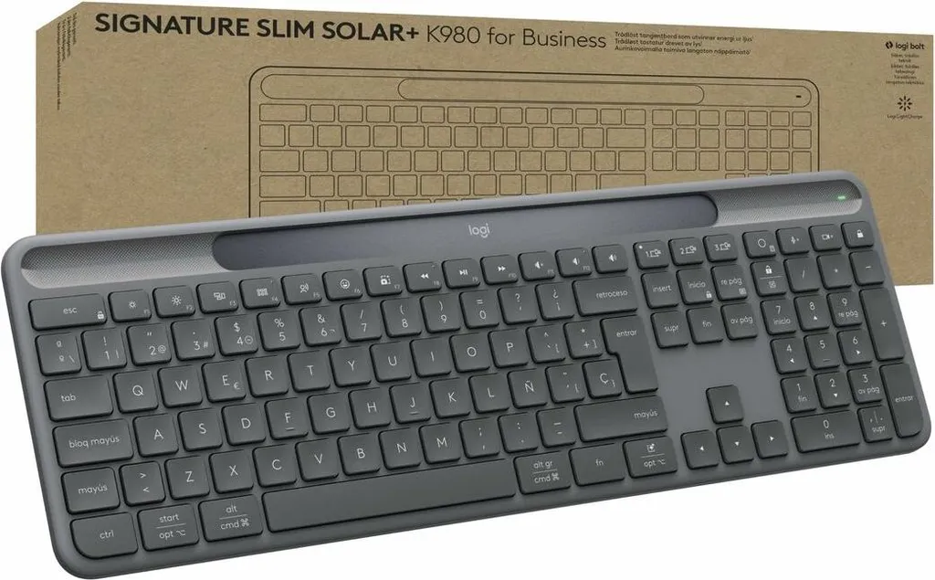 Clavier souris silencieux Logitech 920-013775 QWERTY version espagnole