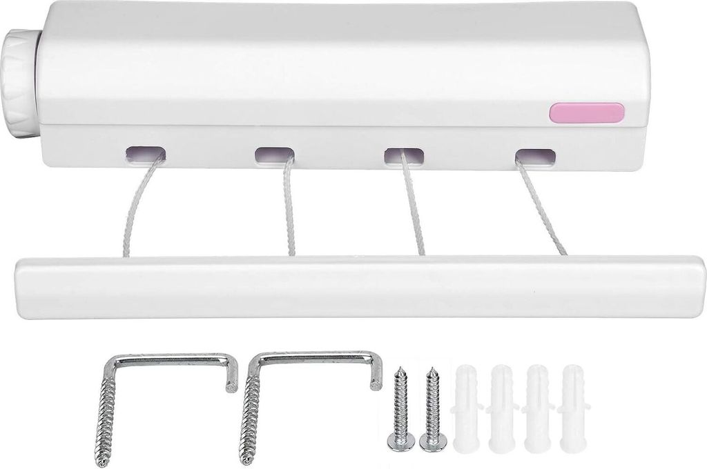 Wandtrockner 4 Longline, 3.2m Wäscheleine, ausziehbarer Wäscheständer, Wäschetrockner für die Wand