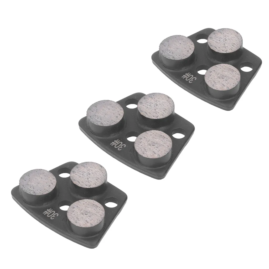 Patin de ponçage diamanté à 3 dents cylindriques pour meuleuse sol - 4