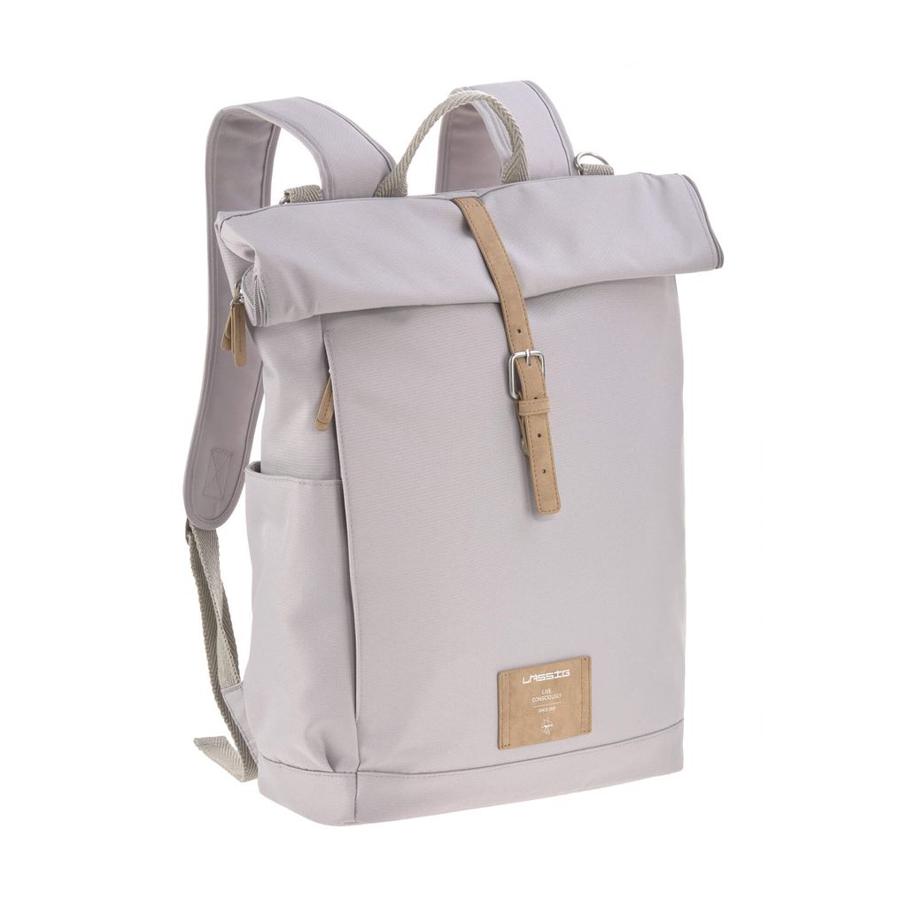 Lässig Wickelrucksack - Rolltop Backpack, Farbe:Grey