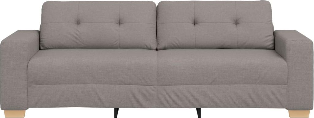 vidaXL 3-Sitzer-Sofa Taupe 220 cm Stoff