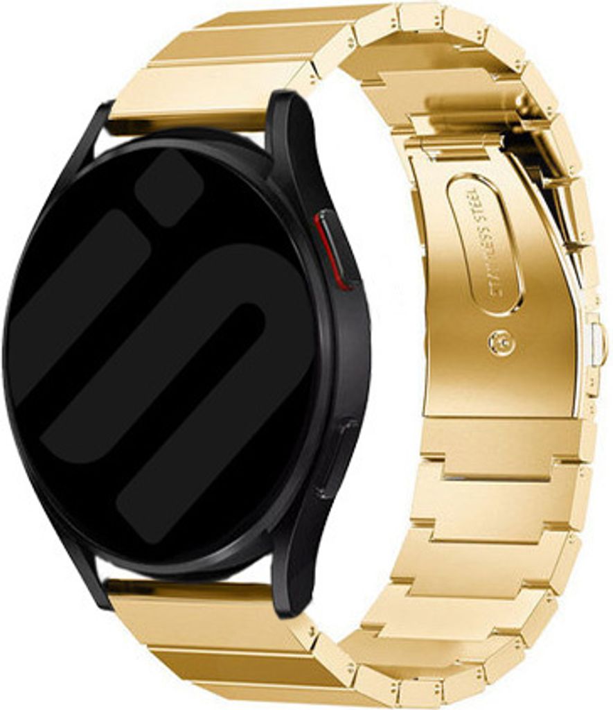 Strap-it Samsung Galaxy Watch 6 - 40mm Glattes Stahlarmband (Gold)