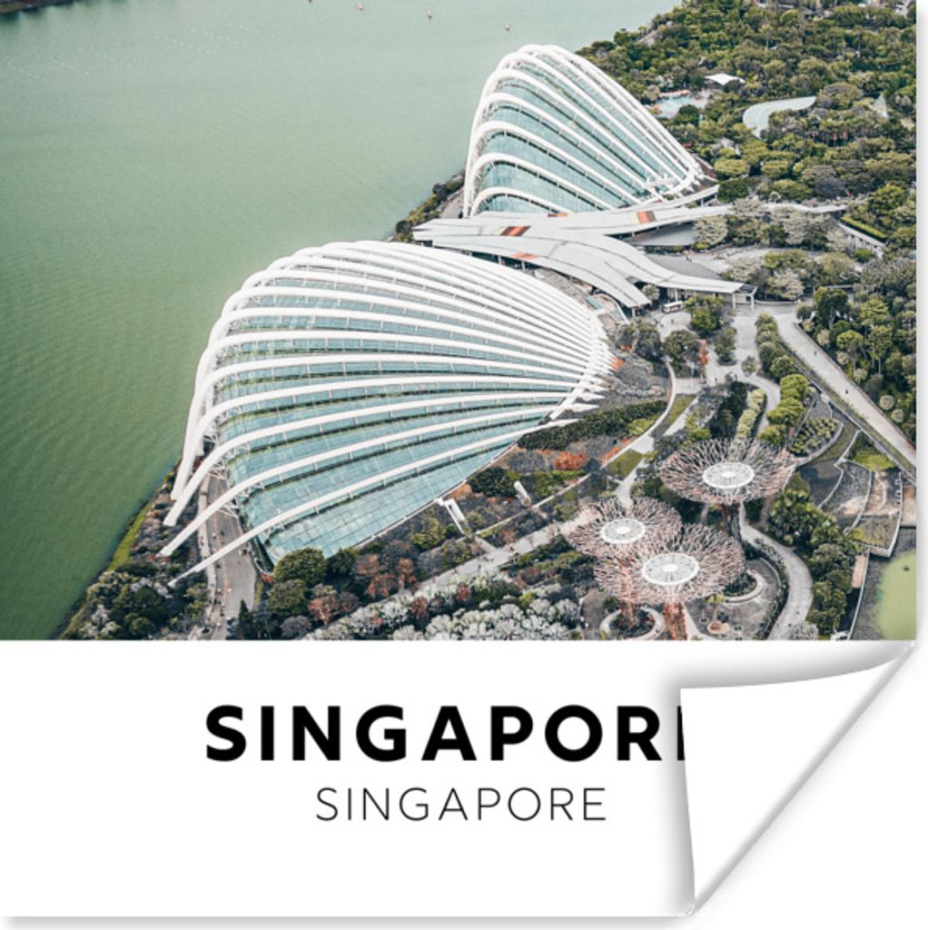 MuchoWow Poster Singapur - Architektur - Wasser 30x30 cm - Wandposter - Printing