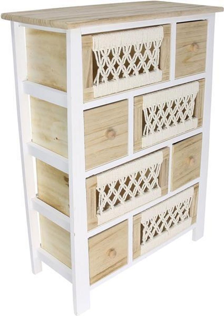 Kommode "Makramee" aus Holz & Textil, 56 x 77 cm, 8 Produktbild 