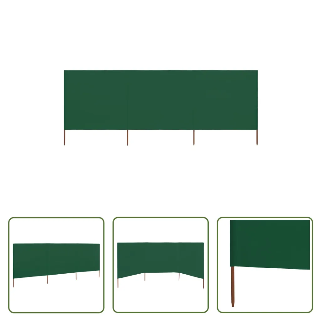 Paravent d'extérieur 3 pièces vert : 400x160cm pour jardin et camping