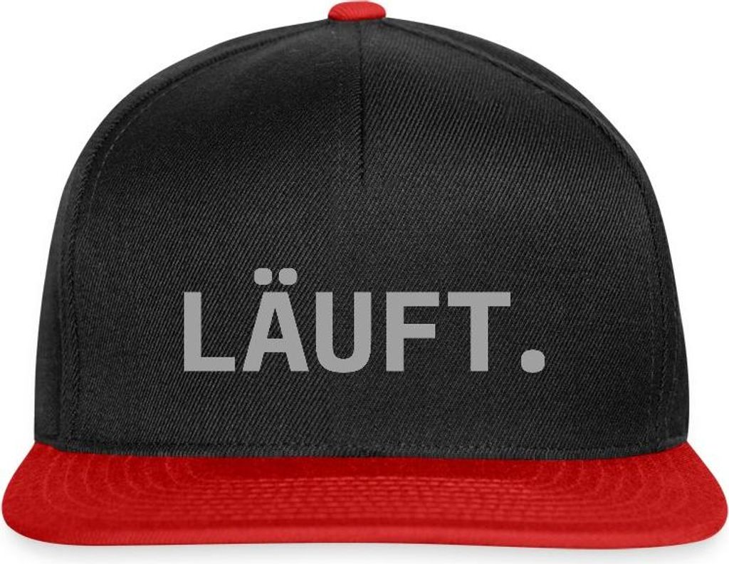 Spreadshirt Stromberg Läuft Snapback Cap, One size, Schwarz/Rot