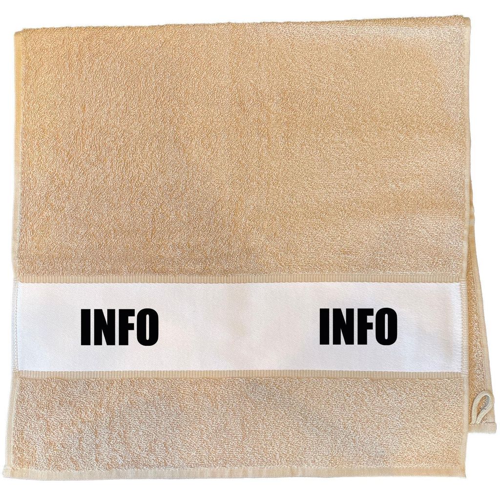 Huuraa Handtuch Info Symbol 50x100cm Sand Baumwolle Handtuch Geschenkidee