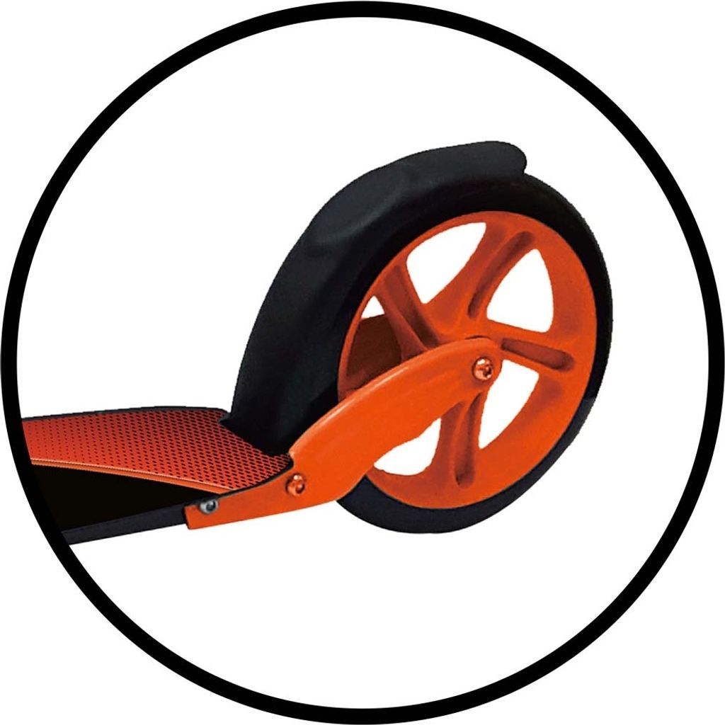 CARROMCO Scooter XT-200, rot schwarz Alu Roller mit XXL Rollen für Kinder