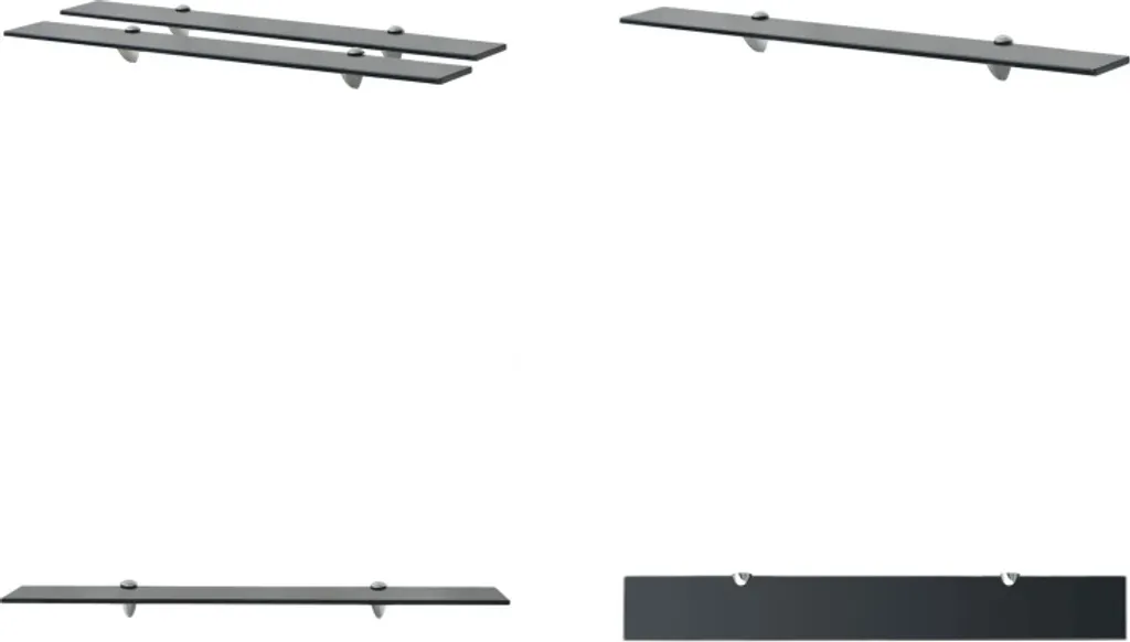 Mensole a Muro Vetro 80x10cm vidaXL - Design Minimalista Set da 2