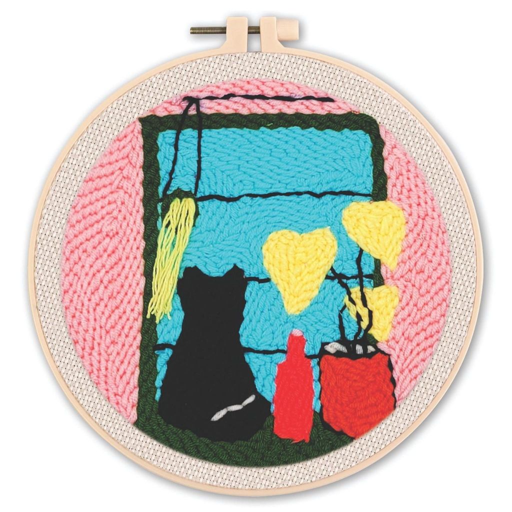 Kit Punch Needle Debutant Katze Stanznadel Stickerei Starter Kit fš¹r Anf?nger Kinder Erwachsene Punch Needle Embroidery Starter Kit Broderie Deb...