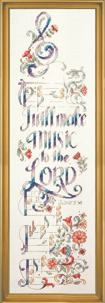 Design Works Kreuzstich Stickpackung "Musik machen", Zählmuster, 13x51cm