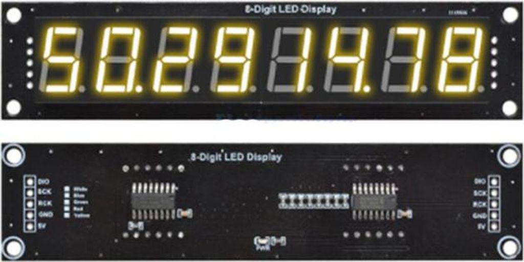 LED-Segmentanzeige, 8 Stellen, 74HC595, 0,56" - 5 Farben Farbe: Gelb