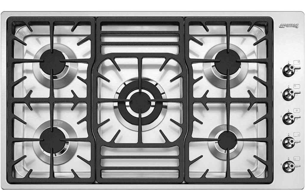 Smeg Classic PGF95-4 Einbaukochfeld 87cm Gas 5 Brenner Produktbild 