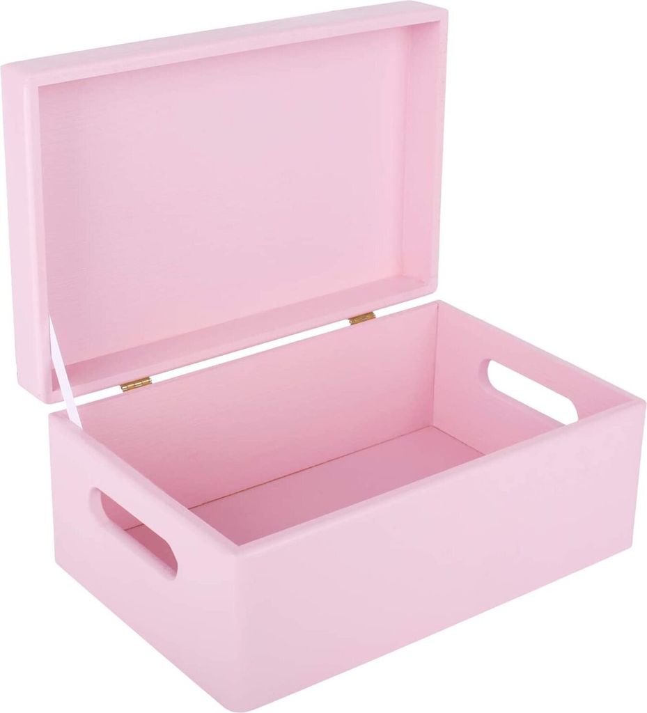 Creative Deco Rosa Große Holzkiste Aufbewahrungsbox  | 30 x Produktbild 