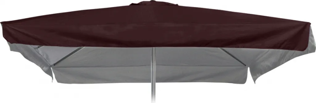 Toile parasol 3x3 Marte Brown anti-UV avec volant pour jardin et terrasse