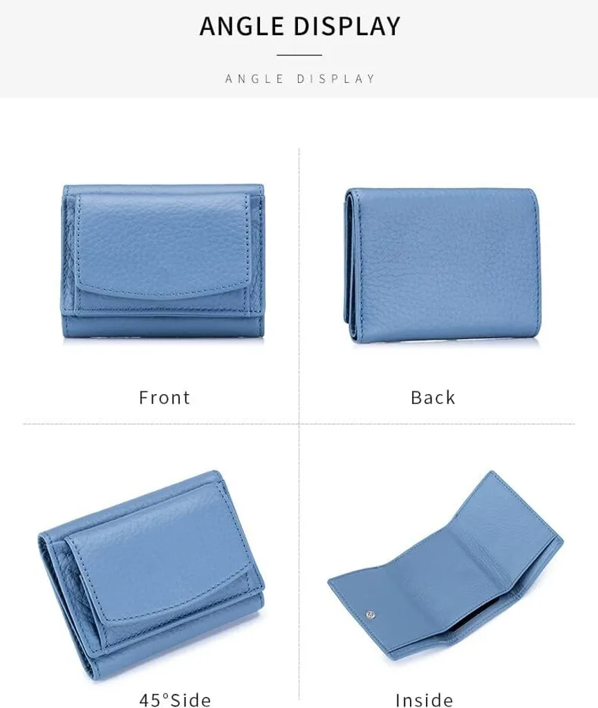 Mini Portafoglio Donna RFID in Pelle: Porta Carte di Credito Compatto - 2