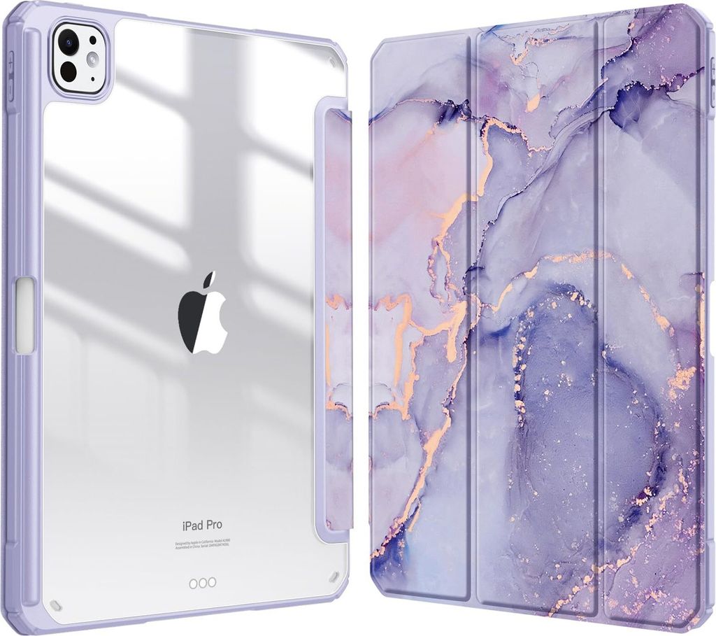Fintie Hybrid Hülle für iPad Pro 11 Zoll (M5/M4) 2025/2024 mit Stifthalter - Stoßfeste Schutzhülle Case mit transparenter Hartschale auf der R...