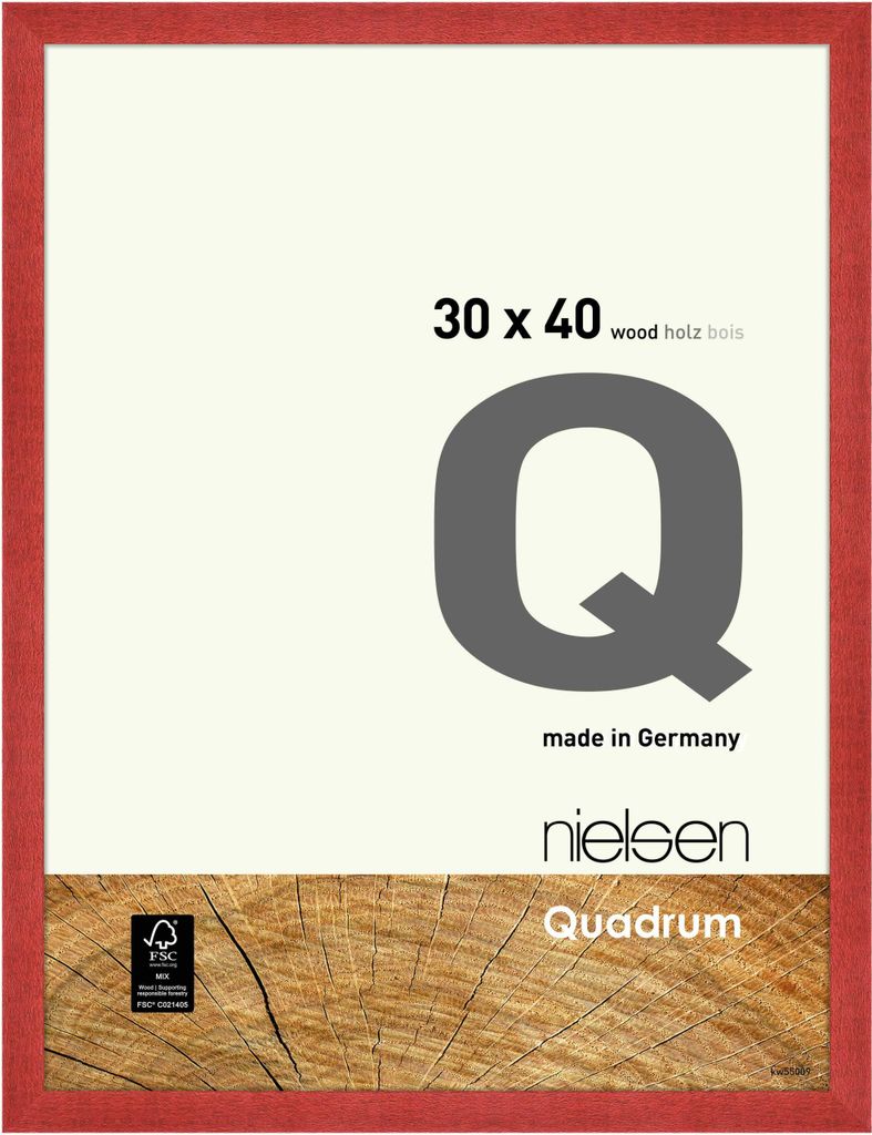 nielsen Holz Bilderrahmen Quadrum, 30x40 cm, Rot