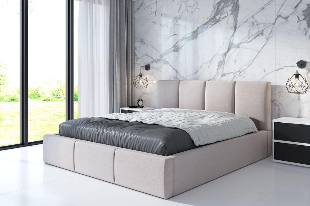 Polsterbett ORIN 180x200 mit Matratze und Bettkasten. Produktbild 