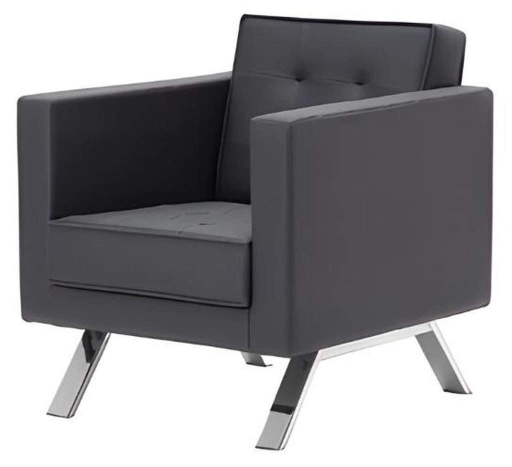 Sessel Modern Sessel Leder Design Stuhl Polster Sessel 1 Sitzer Büro Einrichtung