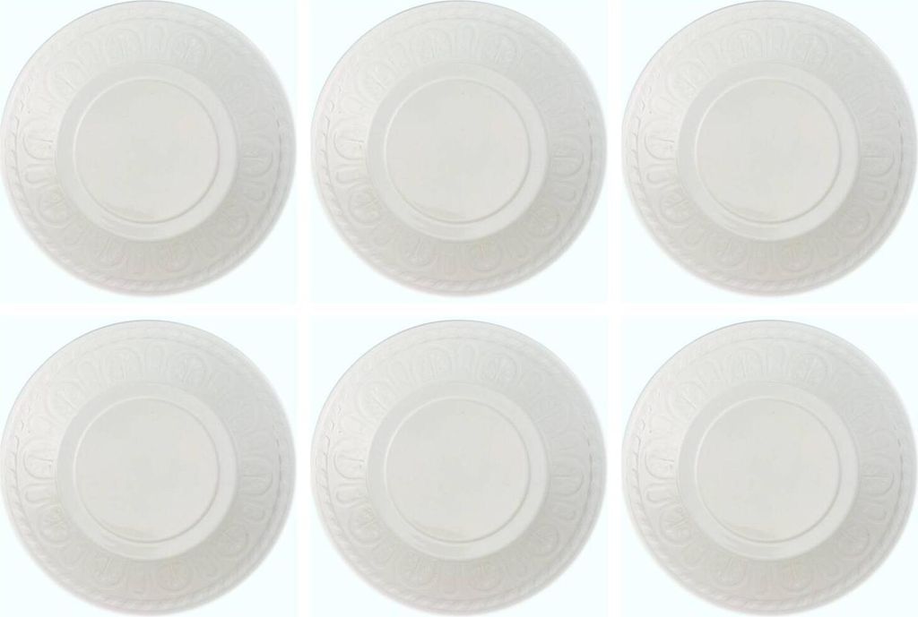 Villeroy & Boch CELLINI Frühstücksuntertasse D. 18cm 6er Set weiß Porzellan