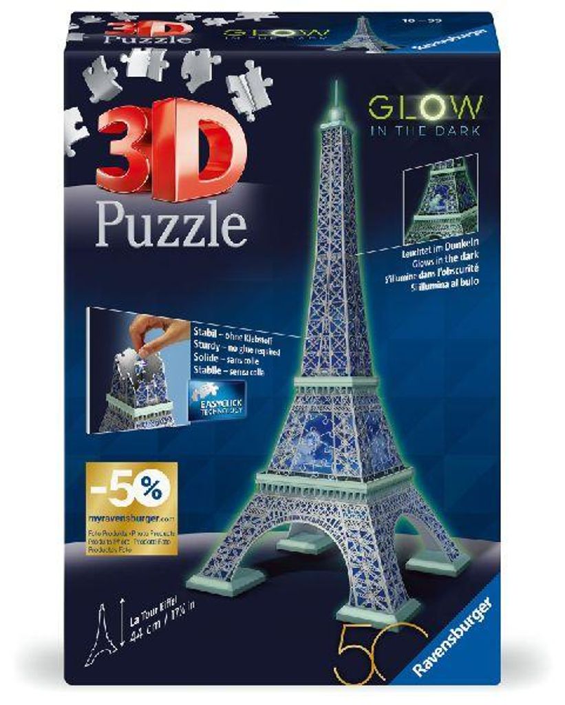 Eiffelturm Glow-in-the-Dark Edition Ravensburger 11591 Produktbild 