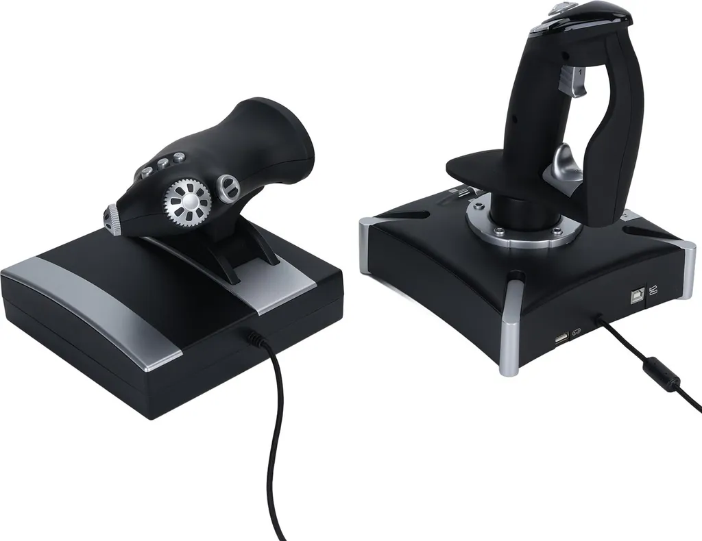 Joystick de simulation de vol USB vibrant avec commande des gaz Pro - 5