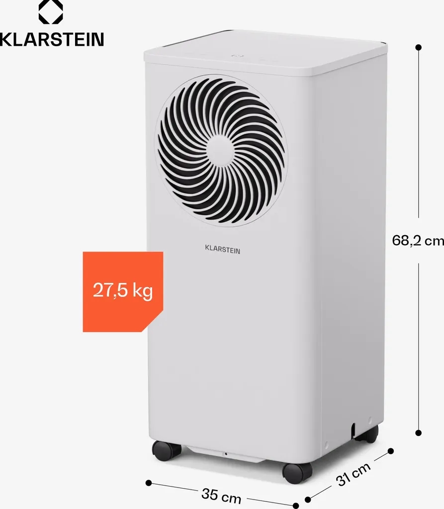 Klarstein Climatiseur Mobile 9000 BTU - Clim Portable Connectée IoT Blanche - 7