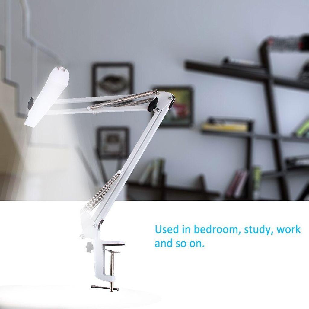 A16 Verstellbare LED-Büro-Schreibtischlampe mit Clip 3-stufiger USB-Leistungsdimmer Flexible Led-Tischlampe Studienlampe Augenschonende Tischleuchte