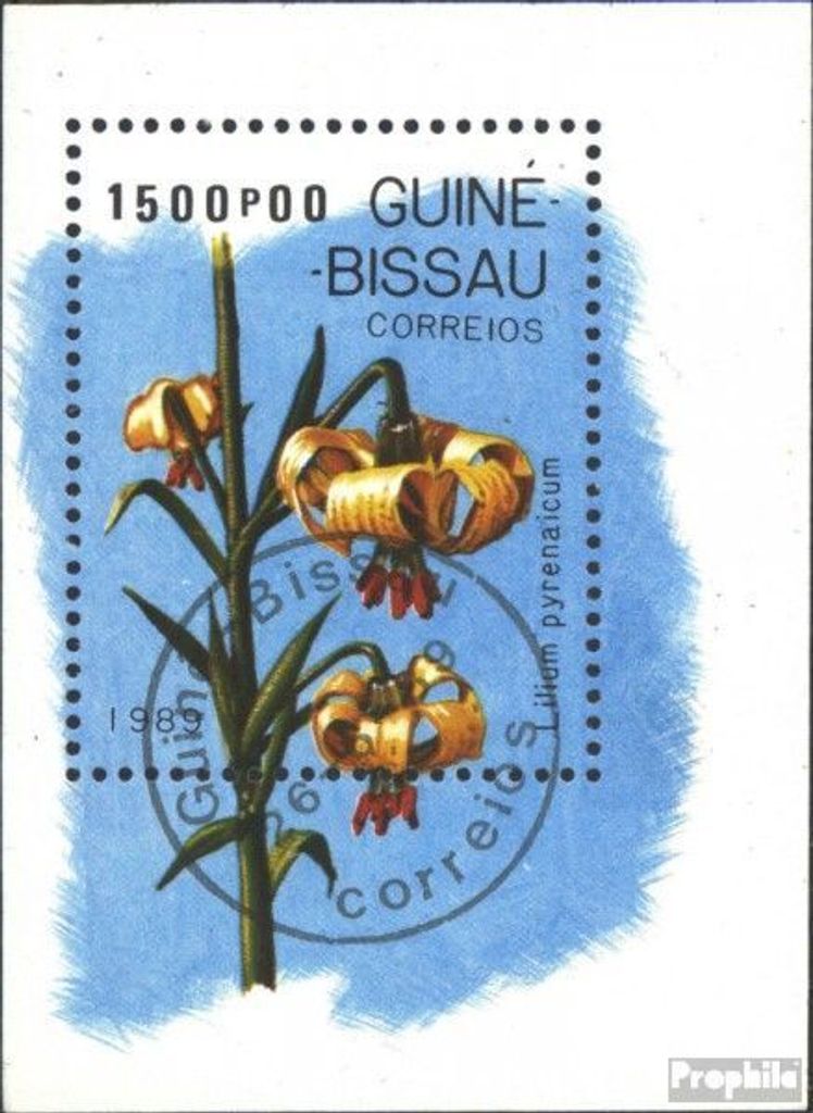 Briefmarken Guinea-Bissau 1989 Mi Block278 (kompl.Ausg.) gestempelt Lilien