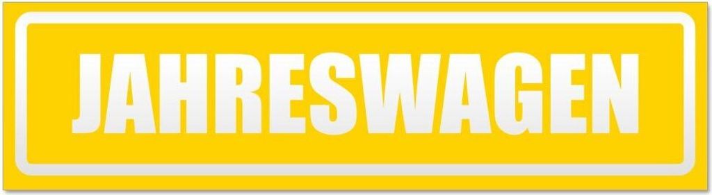 Kiwistar Jahreswagen invertiert Magnetschild Schild magnetisch - 30cm Gelb - Magnetfolie für Auto PKW Kfz