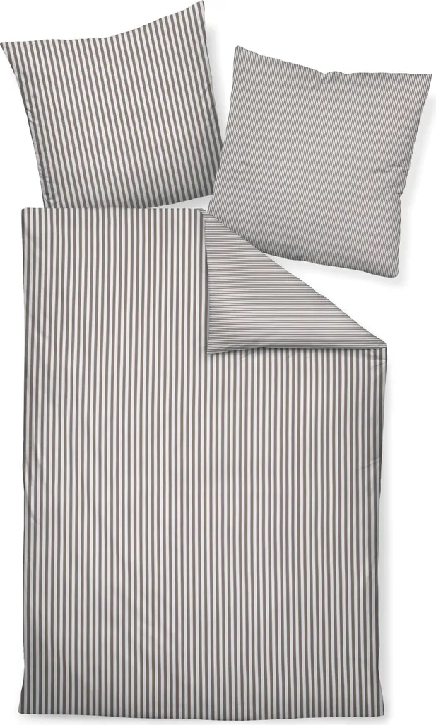 Housse de Couette 155x220 Edelflanell Janine Chinchilla S Toucher Velours