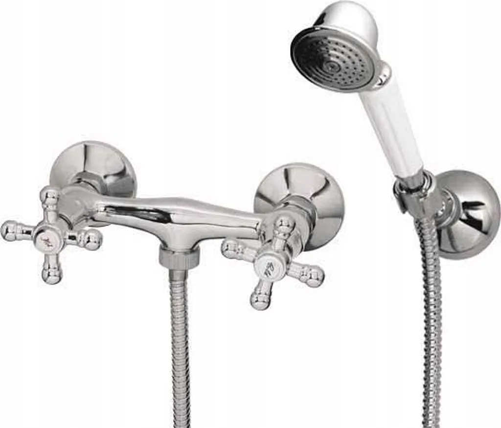 Miscelatore Doccia Retrò Bianco e Oro - Rubinetteria Romantica Shabby Chic