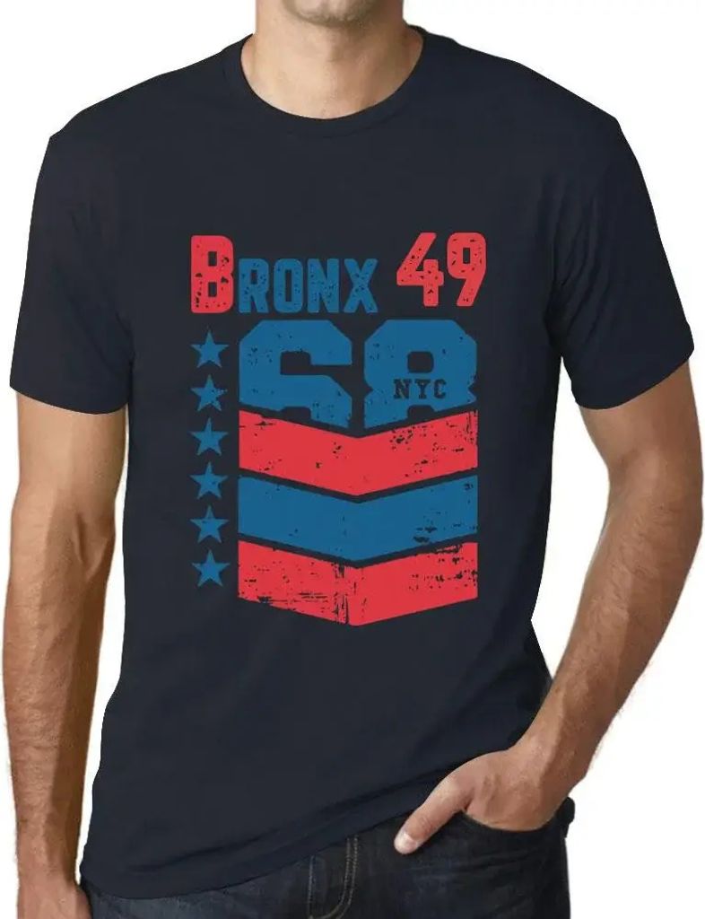 Herren Grafik T-Shirt Bronx 49 Geschenk 49. Geburtstag Jahrestag 49 Jahre Jubiläum 49 Jährige Mann Jahrgang 1975 Kurzarm Lustige Druck