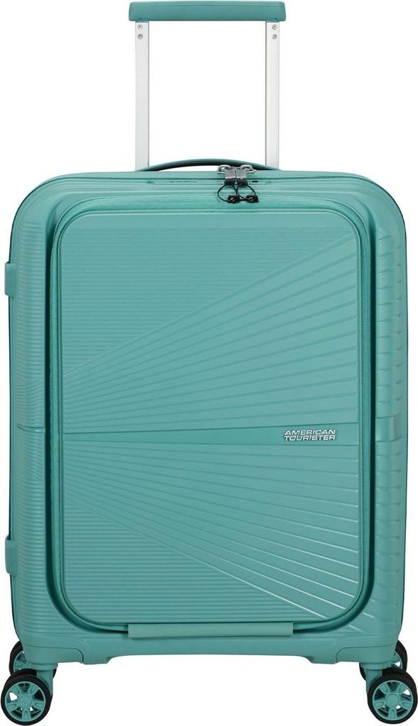 American Tourister mit Laptopfach Airconic Spinner 55 / 20 Frontl. 15.6" Trolley Dusty Turquoise türkis