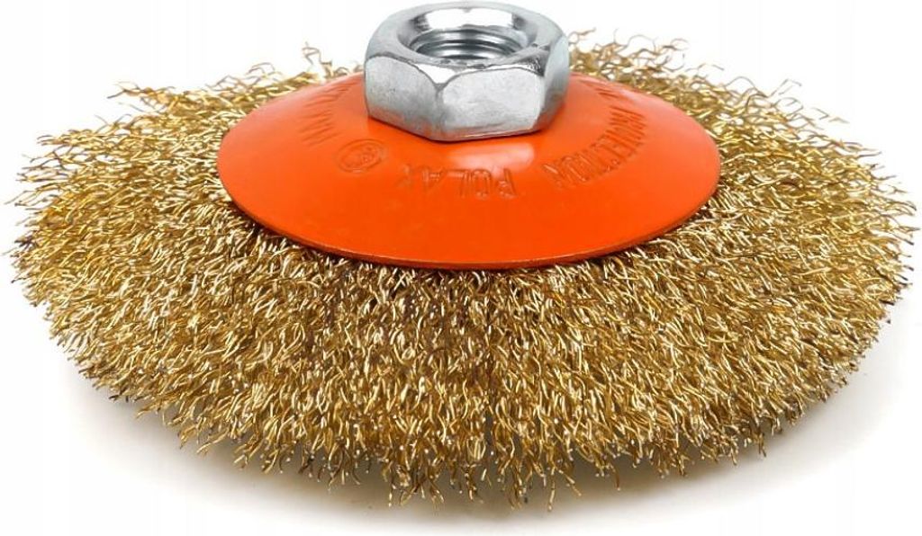 Brosse métallique pour meuleuse d'angle 100 mm, fil ondulé Image du produit 