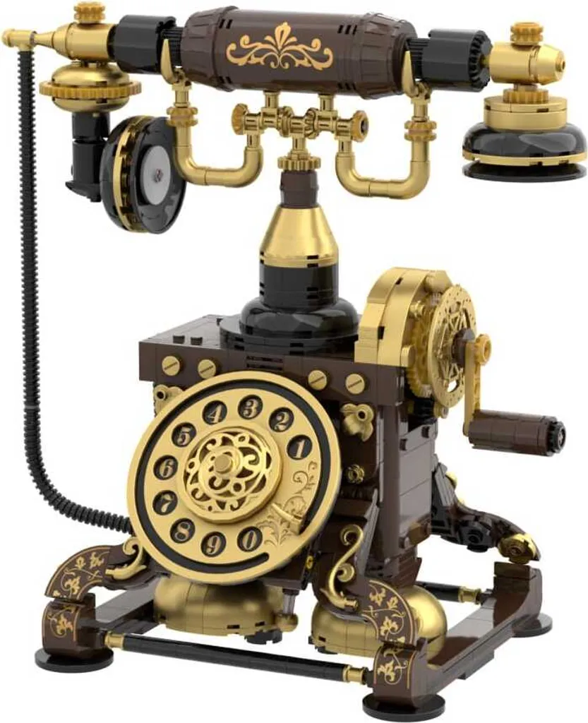 Téléphone fixe Vintage Bauset 26 cm - Appareil Déco Rétro Série Original