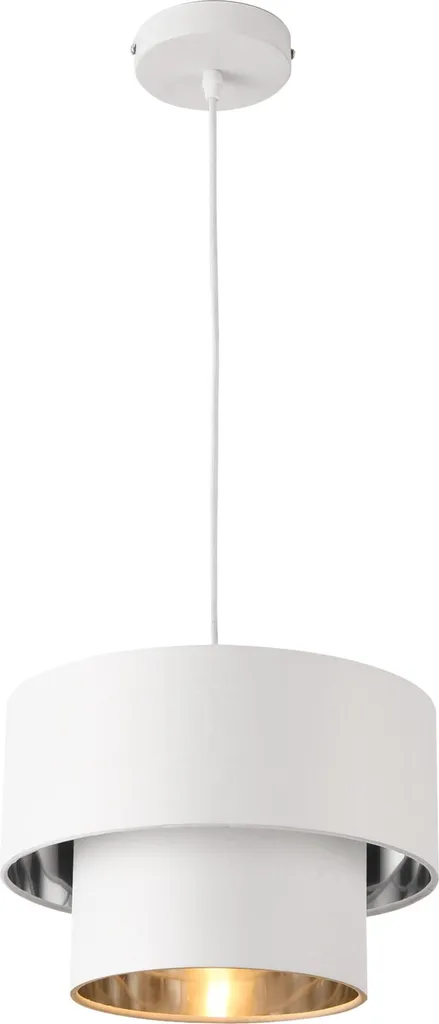 Lampadario Lopar E27 Bianco-Argento 30cm | Illumina con Stile la Casa