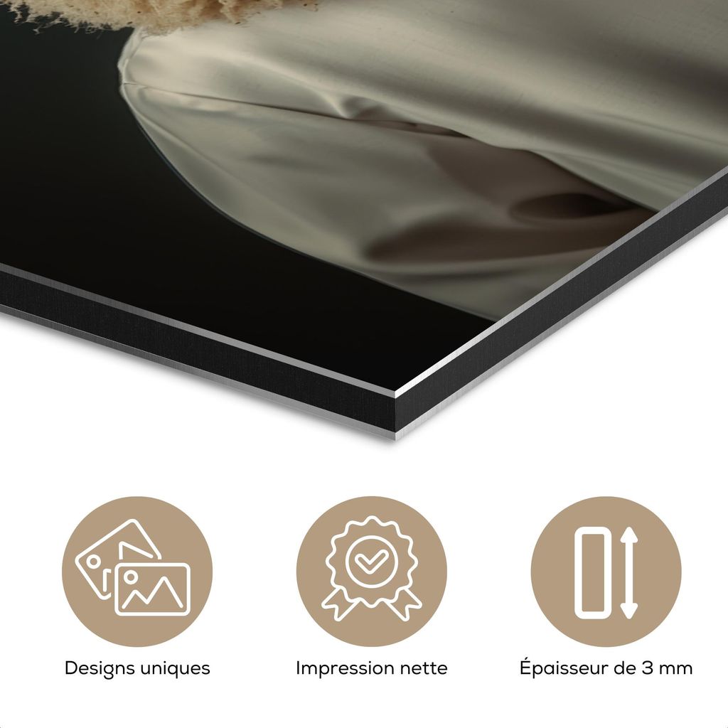 MuchoWow Wanddekoration Metall Metallbild Wandkunst 40x60 cm Schaf - Wolle - Koch MuchoWow Aluminium Gemälde - Wanddekoration aus Aluminium