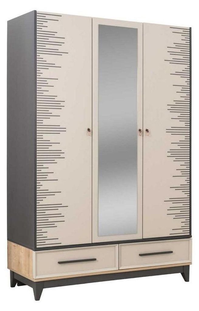 Modern Kleiderschrank Kinderschrank Holzschrank Schrank Holz Beige