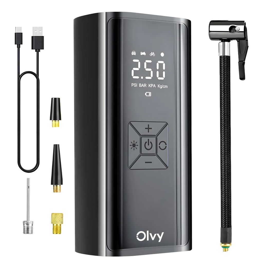 Olvy vzduchový kompresor 7000 mAh, mini pumpa na Obrázek produktu 