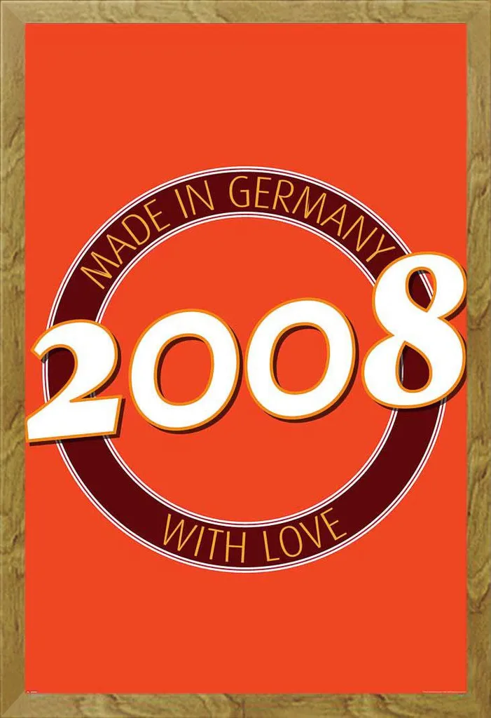 Regalo Compleanno 2008 Poster Germania Cornice Shinsuke Rovere MDF