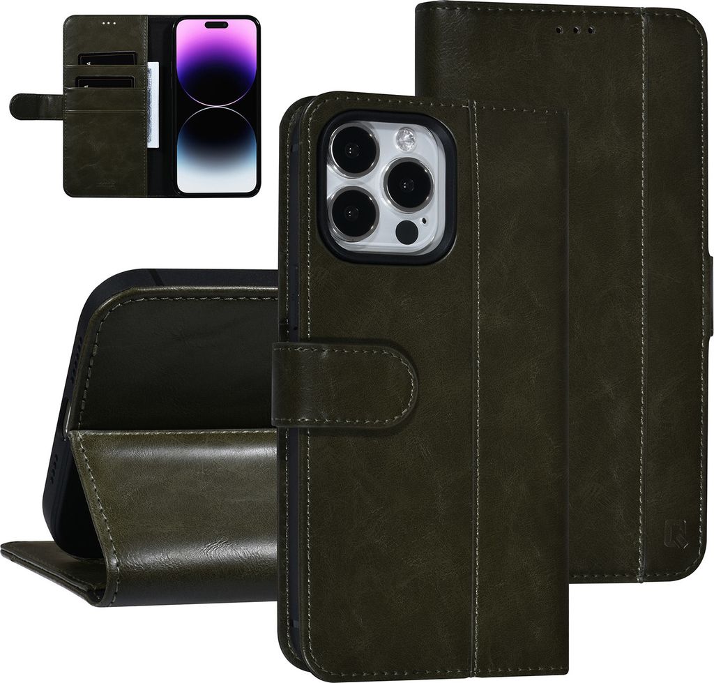 UNIQ Accessory iPhone 14 Pro Max Dark Green Booktype Card Produktbild 