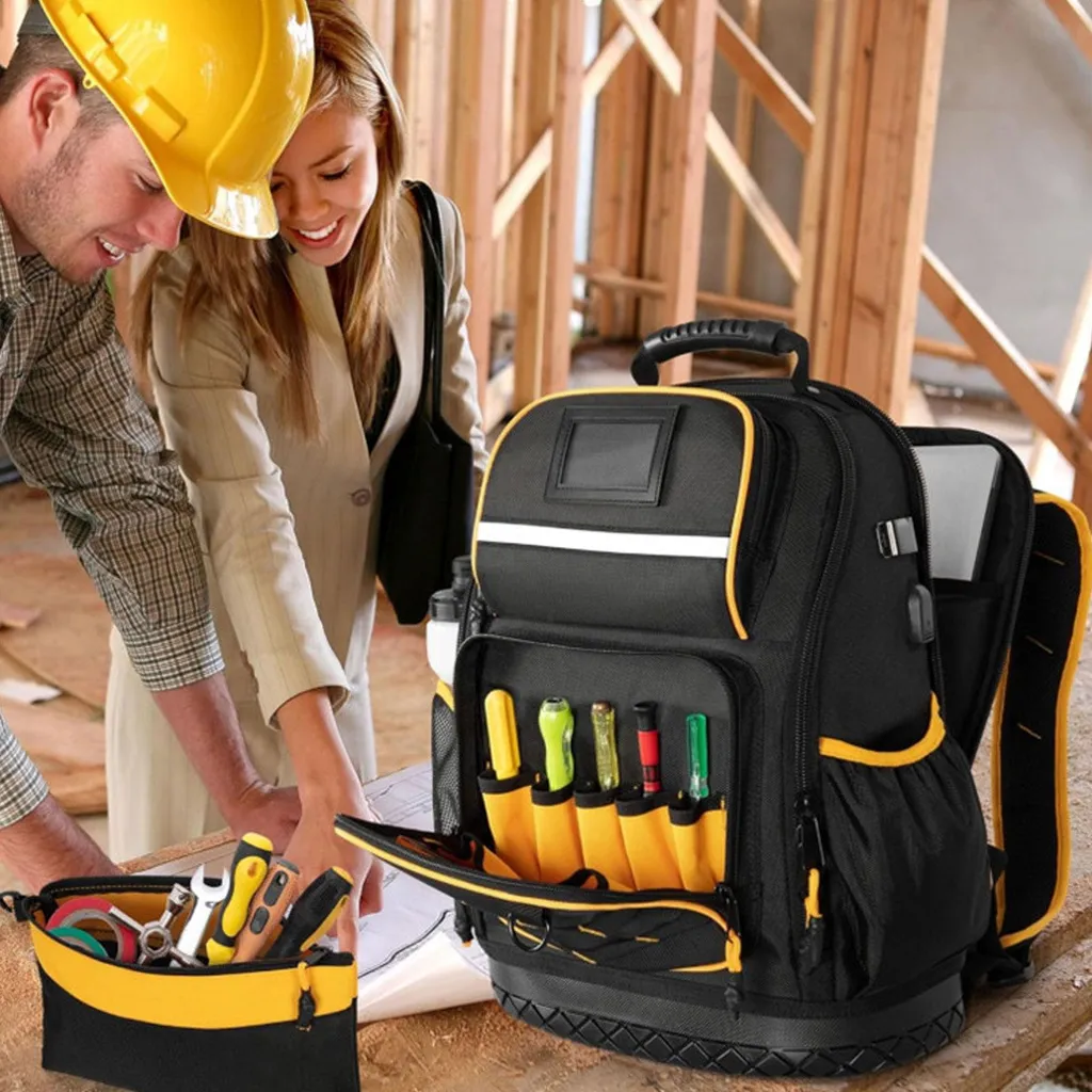 Sac à outils compartimenté en tissu Oxford avec base renforcée stable - 20